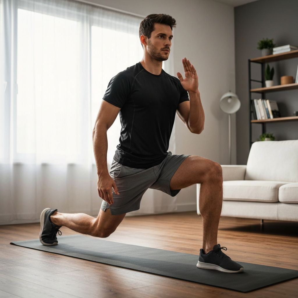 Forward lunge exercise